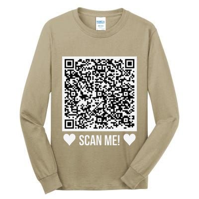 Scan Me! Qr Scan Me Original Proposal Engagement Gif Tall Long Sleeve T-Shirt