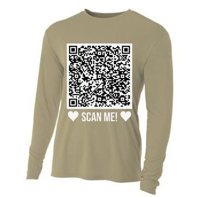 Scan Me! Qr Scan Me Original Proposal Engagement Gif Cooling Performance Long Sleeve Crew