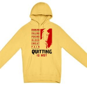 Spartan Motivational Quote Premium Pullover Hoodie