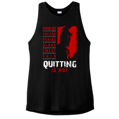 Spartan Motivational Quote Ladies PosiCharge Tri-Blend Wicking Tank