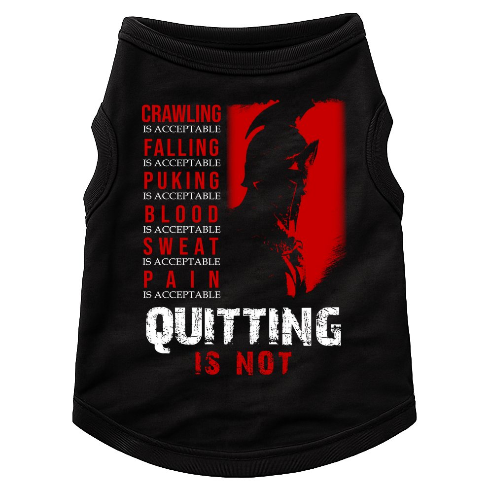 Spartan Motivational Quote Doggie Tank