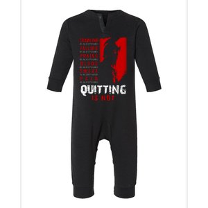 Spartan Motivational Quote Infant Fleece One Piece