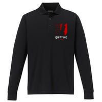 Spartan Motivational Quote Performance Long Sleeve Polo