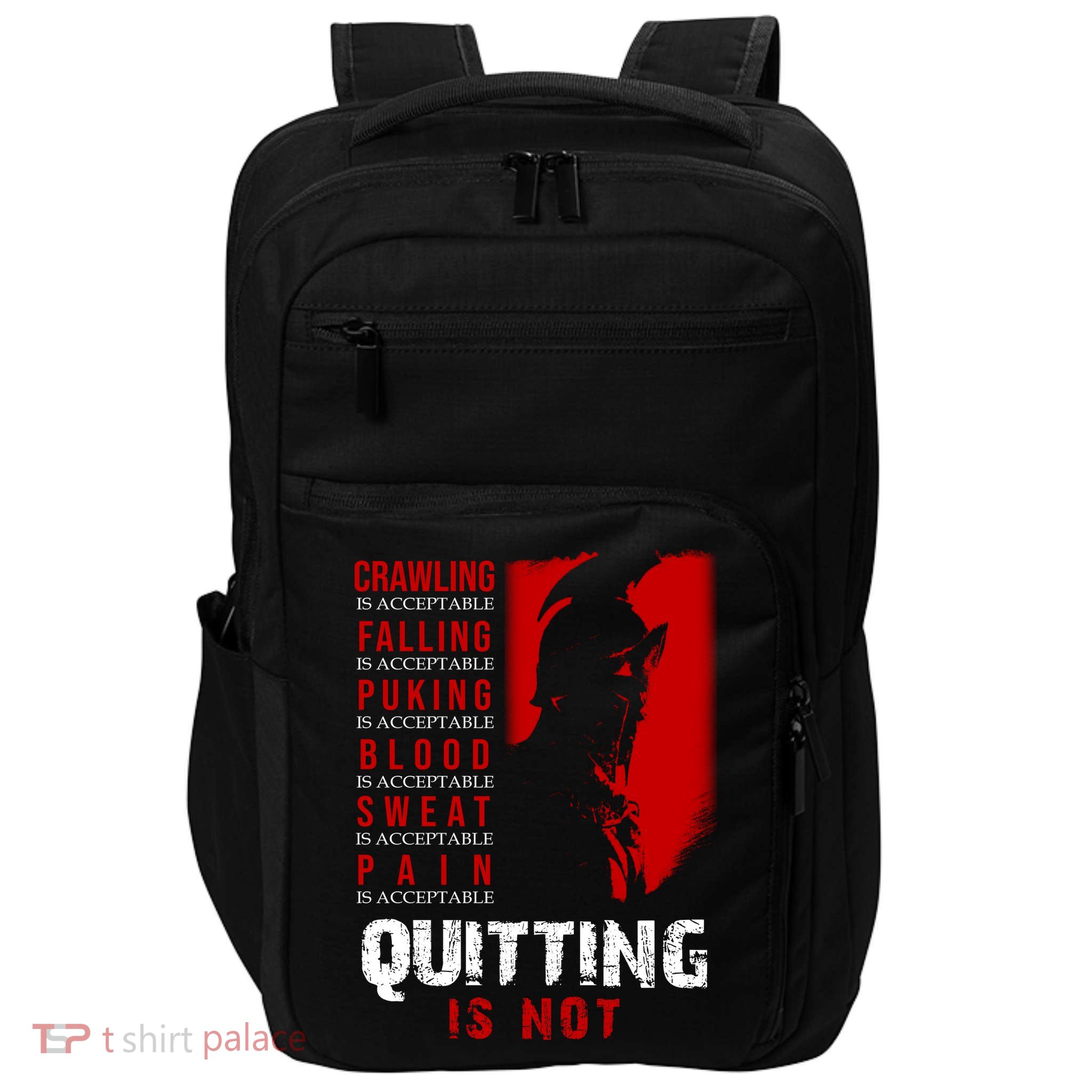 Spartan Motivational Quote Impact Tech Backpack