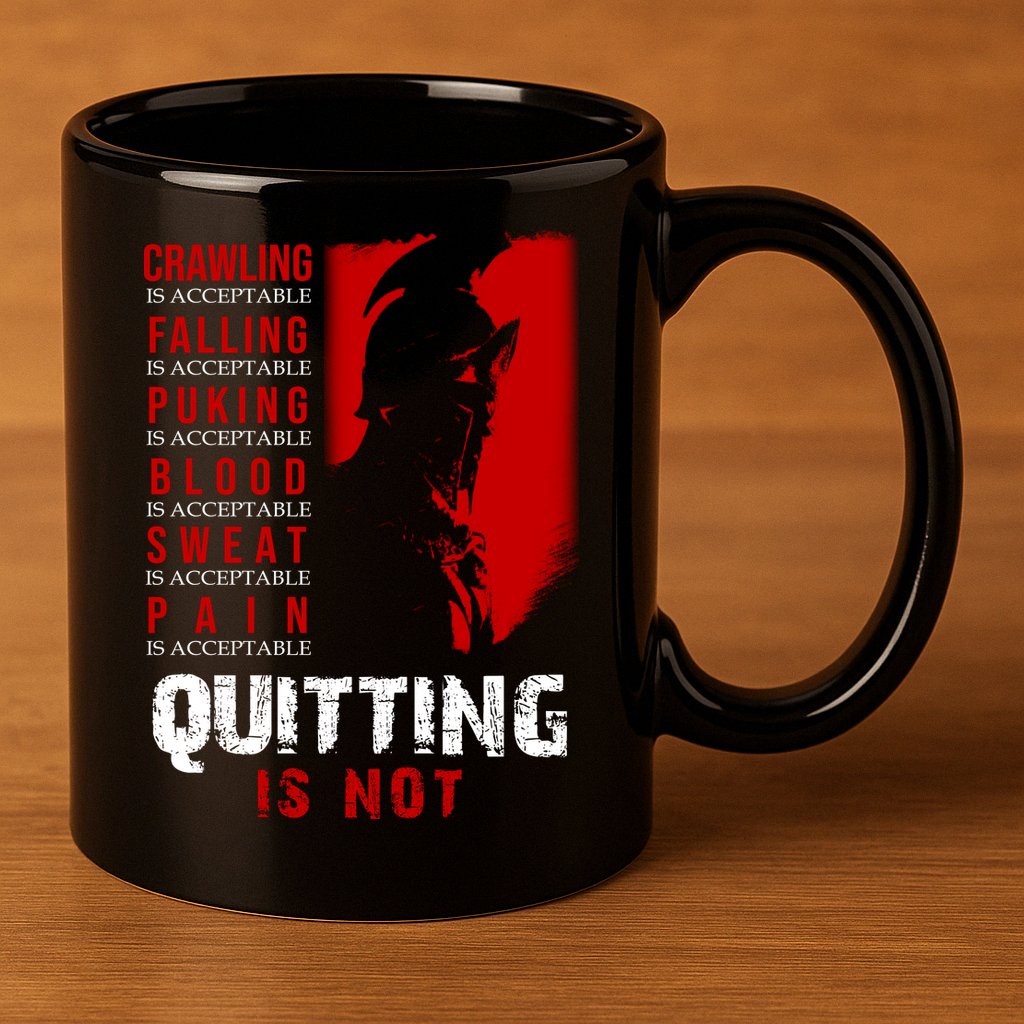 Spartan Motivational Quote 11oz C Handle Ceramic Mug