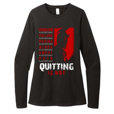 Spartan Motivational Quote Womens CVC Long Sleeve Shirt