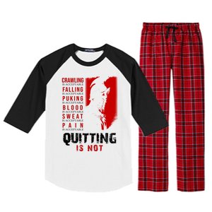 Spartan Motivational Quote Raglan Sleeve Pajama Set