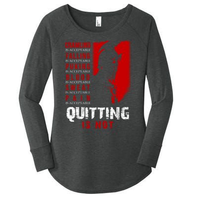 Spartan Motivational Quote Women's Perfect Tri Tunic Long Sleeve Shirt