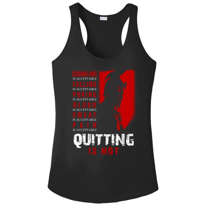 Spartan Motivational Quote Ladies PosiCharge Competitor Racerback Tank