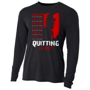 Spartan Motivational Quote Cooling Performance Long Sleeve Crew