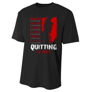 Spartan Motivational Quote Performance Sprint T-Shirt