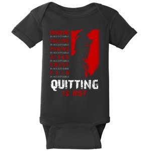 Spartan Motivational Quote Baby Bodysuit