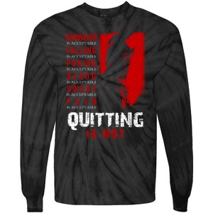 Spartan Motivational Quote Tie-Dye Long Sleeve Shirt