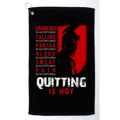Spartan Motivational Quote Golf Towel