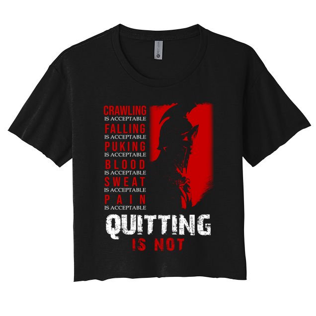Spartan Motivational Quote Crop Top