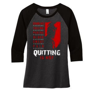 Spartan Motivational Quote Women's Tri-Blend 3/4-Sleeve Raglan Shirt