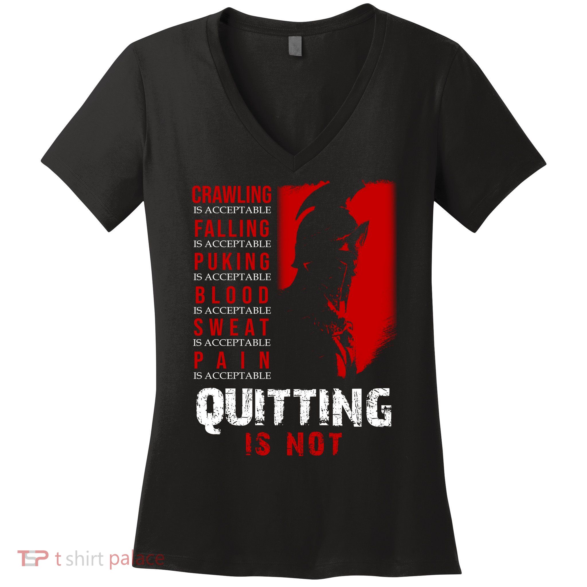 Spartan Motivational Quote Women's V-Neck T-Shirt
