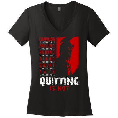 Spartan Motivational Quote Women's V-Neck T-Shirt