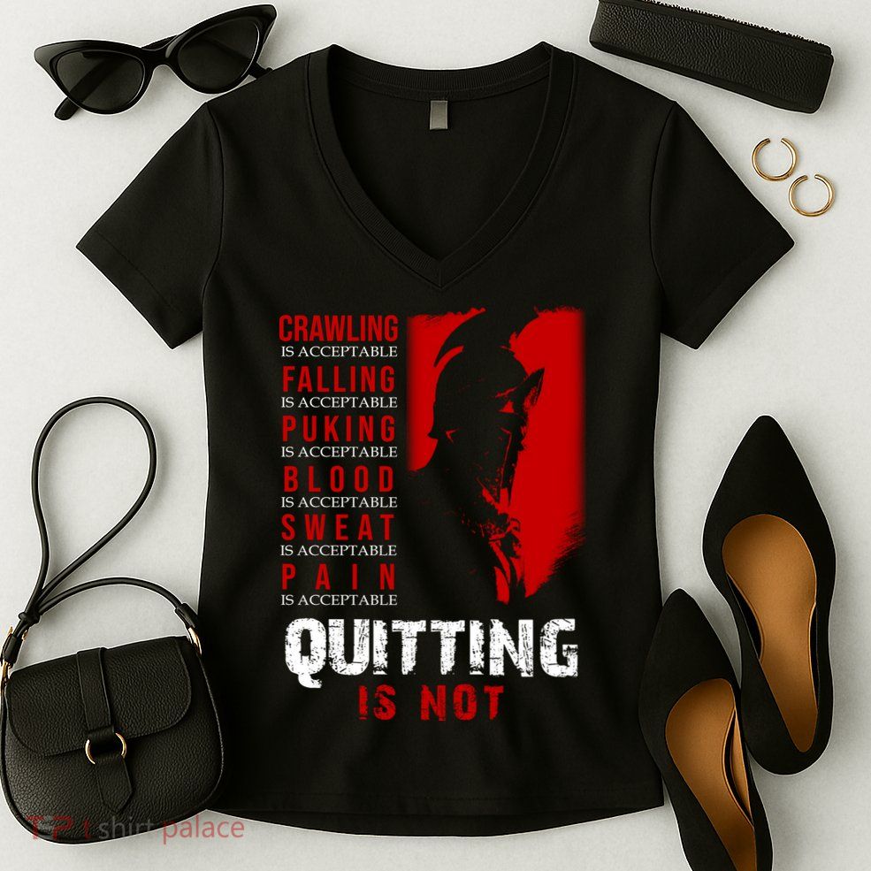 Spartan Motivational Quote Women's V-Neck T-Shirt