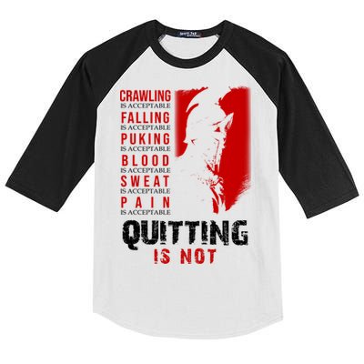 Spartan Motivational Quote Kids Colorblock Raglan Jersey