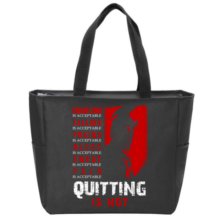 Spartan Motivational Quote Zip Tote Bag