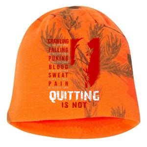 Spartan Motivational Quote Kati - Camo Knit Beanie