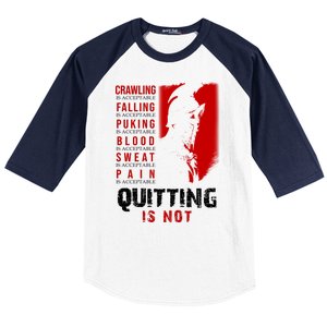 Spartan Motivational Quote Baseball Sleeve Shirt