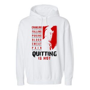 Spartan Motivational Quote Garment-Dyed Fleece Hoodie