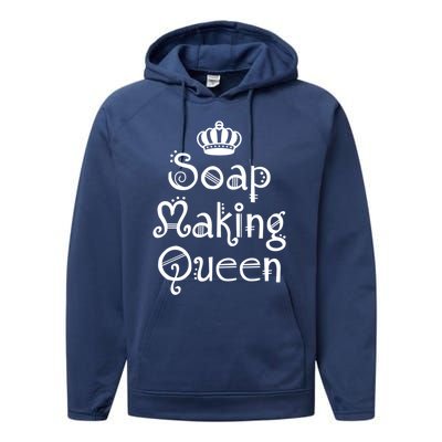 Soap Making Queen Funny Crafter Maker ~ Saponification Gift Performance Fleece Hoodie