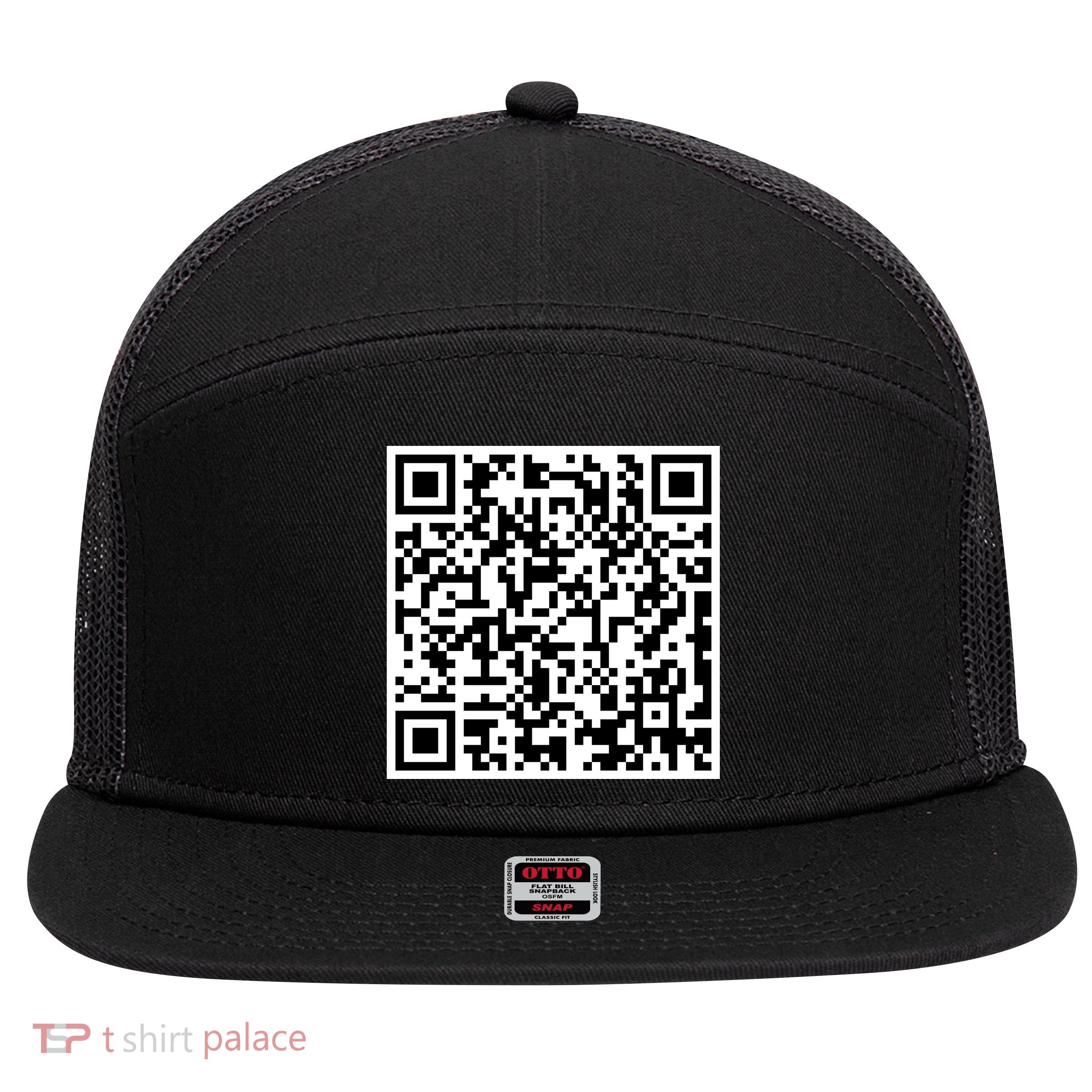 Scan Me QE Code Be The Faith 7 Panel Mesh Trucker Snapback Hat