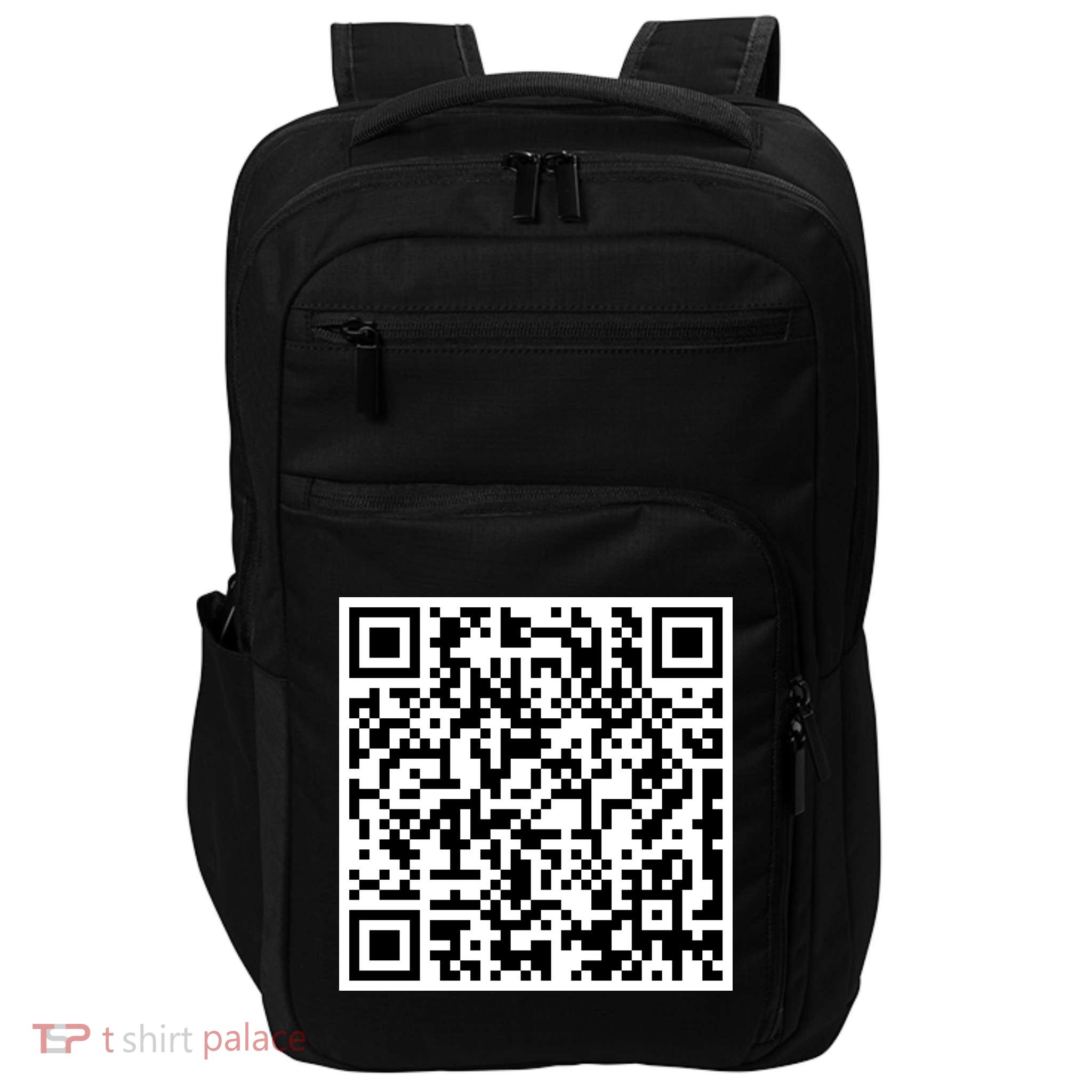 Scan Me QE Code Be The Faith Impact Tech Backpack
