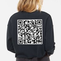 Scan Me QE Code Be The Faith Cropped Pullover Crew