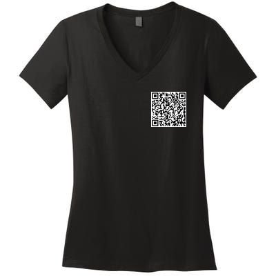 Scan Me QE Code Be The Faith Women's V-Neck T-Shirt