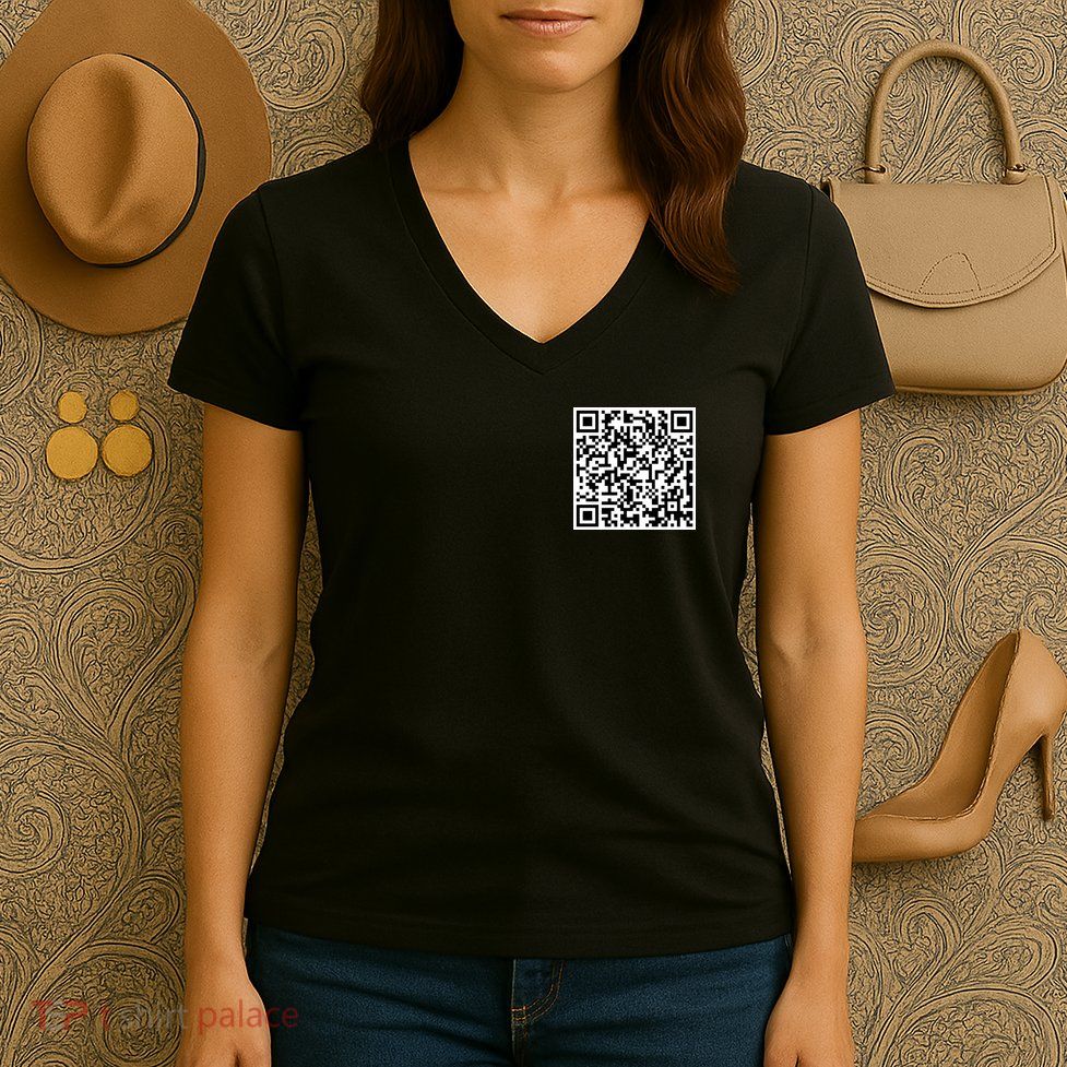 Scan Me QE Code Be The Faith Women's V-Neck T-Shirt