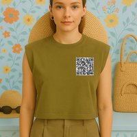 Scan Me QE Code Be The Faith Garment-Dyed Women's Muscle Tee