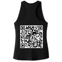 Scan Me QR Code Jesus Loves You Funny Christian  Ladies PosiCharge Tri-Blend Wicking Tank
