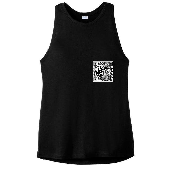 Scan Me QR Code Jesus Loves You Funny Christian  Ladies PosiCharge Tri-Blend Wicking Tank