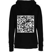 Scan Me QR Code Jesus Loves You Funny Christian  Womens Funnel Neck Pullover Hood