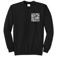 Scan Me QR Code Jesus Loves You Funny Christian  Tall Sweatshirt