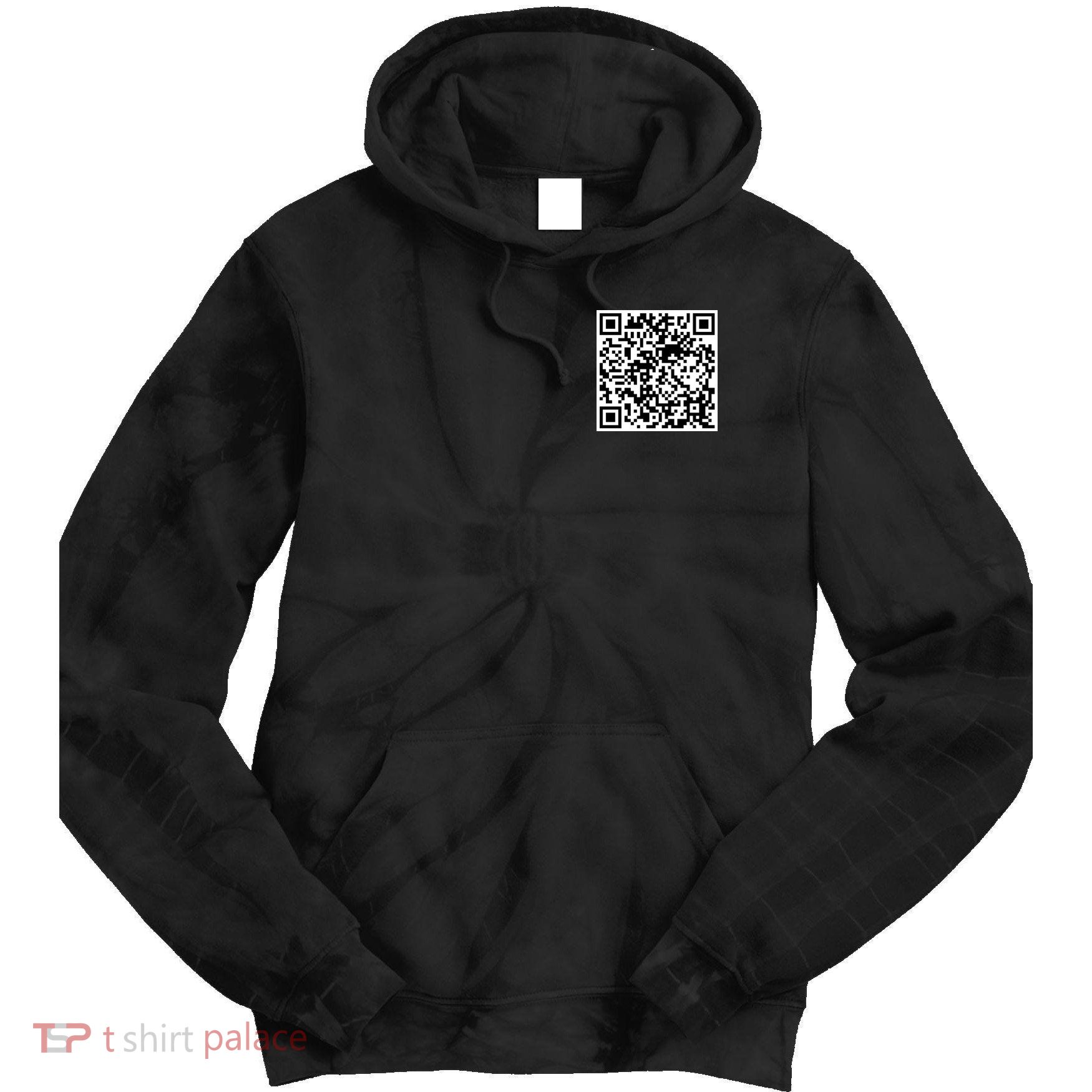 Scan Me QR Code Jesus Loves You Funny Christian  Tie Dye Hoodie