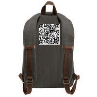 Scan Me QR Code Jesus Loves You Funny Christian  Cotton Canvas Backpack