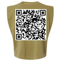 Scan Me QR Code Jesus Loves You Funny Christian  Garment-Dyed Women's Muscle Tee