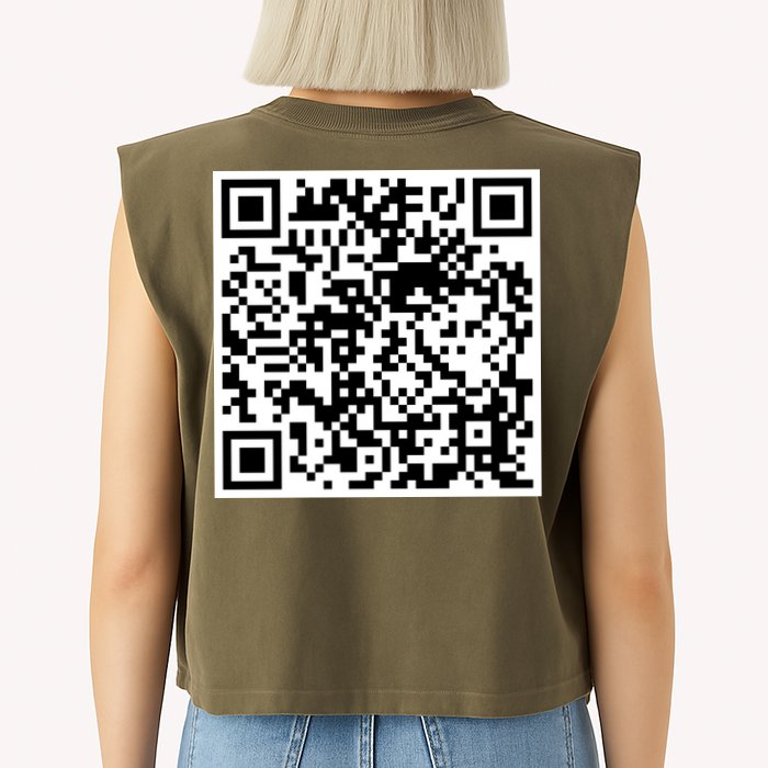 Scan Me QR Code Jesus Loves You Funny Christian  Garment-Dyed Women's Muscle Tee