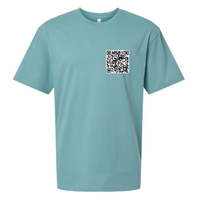 Scan Me QR Code Jesus Loves You Funny Christian  Sueded Cloud Jersey T-Shirt