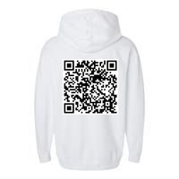 Scan Me QR Code Jesus Loves You Funny Christian  Garment-Dyed Fleece Hoodie