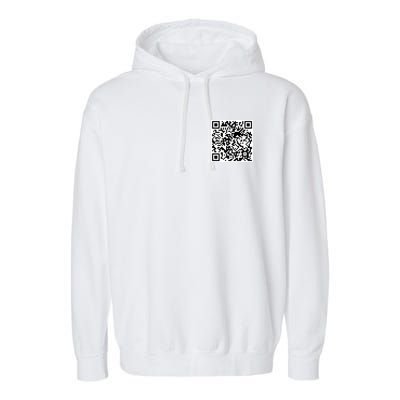 Scan Me QR Code Jesus Loves You Funny Christian  Garment-Dyed Fleece Hoodie