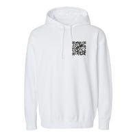 Scan Me QR Code Jesus Loves You Funny Christian  Garment-Dyed Fleece Hoodie