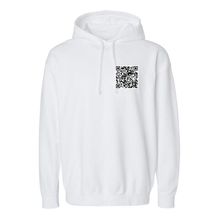 Scan Me QR Code Jesus Loves You Funny Christian  Garment-Dyed Fleece Hoodie