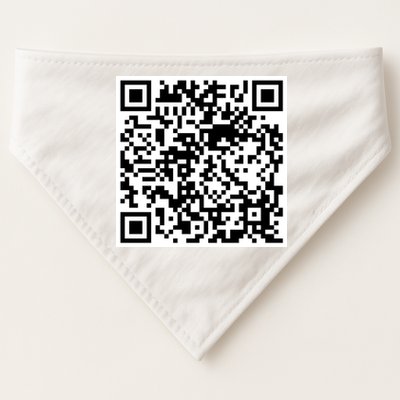 Scan Me QR Code Jesus Loves You Funny Christian  USA-Made Doggie Bandana