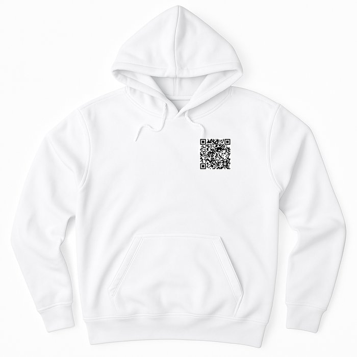 Scan Me QR Code Jesus Loves You Funny Christian  Hoodie